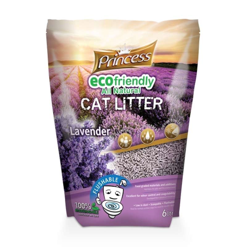 princess-cat-litter-pellet Princess Ecofriendly Lavender 6lt - Image 1